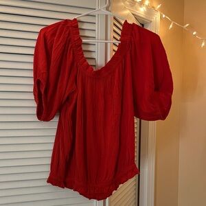 Maurice’s Red Off the Shoulder size L
